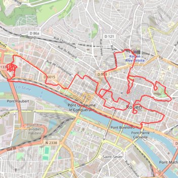 Rouen GPS track, route, trail