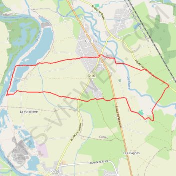 Cuzieu (La voie romaine) 9kms3 GPS track, route, trail