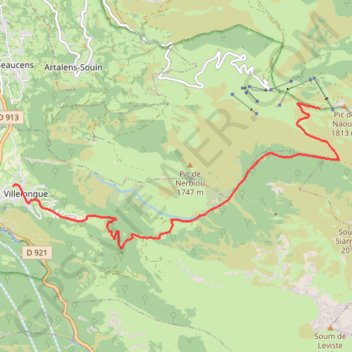 Hautacam descente par vallon d'Isaby et Ortiac GPS track, route, trail