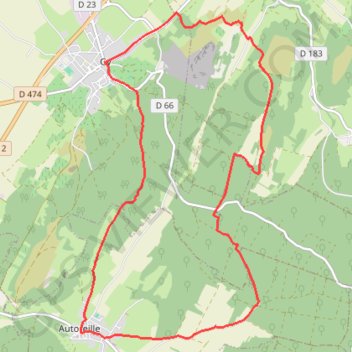Monts de Gy - Tour des Bois de Plumont GPS track, route, trail