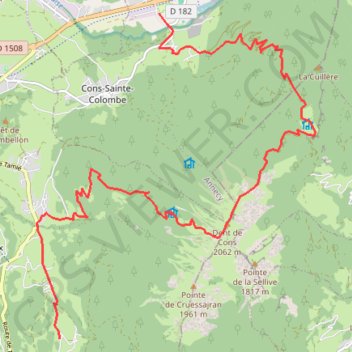 D'Albertville à Thônes - La Dent de Cons GPS track, route, trail