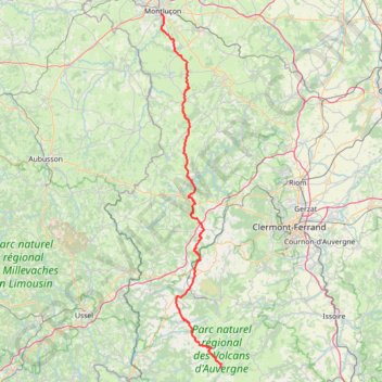 Voyage itinérant Sète-Montluçon GPS track, route, trail