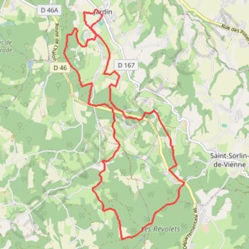 Au sud de Jardin (Isère) GPS track, route, trail