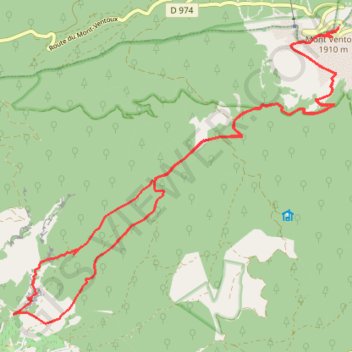 Le ventoux par curnier GPS track, route, trail