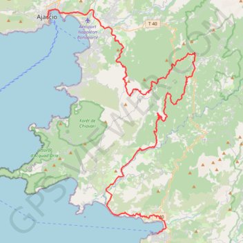 Corse J1 Barbières GPS track, route, trail
