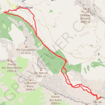 Tête du Longet GPS track, route, trail