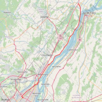 Montréal - Berthierville GPS track, route, trail