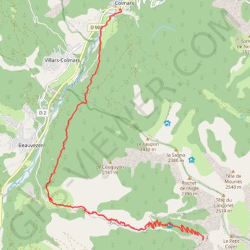 Colmars-les-Alpes - Gorges de Saint-Pierre GPS track, route, trail