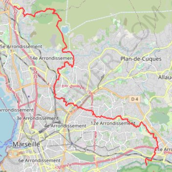 Marseille Est GPS track, route, trail