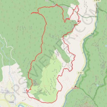 Cirque de Saint-Marcellin - Mostuéjouls - Liaucous GPS track, route, trail