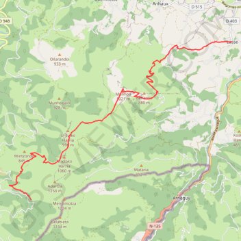 Le Sentier des Contrebandiers - De Saint-Jean-Pied-de-Port à Espila GPS track, route, trail