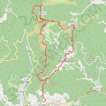 2 jours dans les traces d'André Chamson GPS track, route, trail