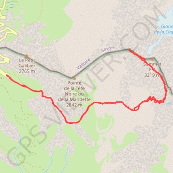 Grand Galibier (Col Termier) GPS track, route, trail