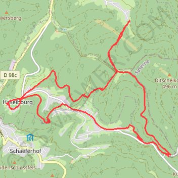 Entre Garrebourg et Haselbourg GPS track, route, trail