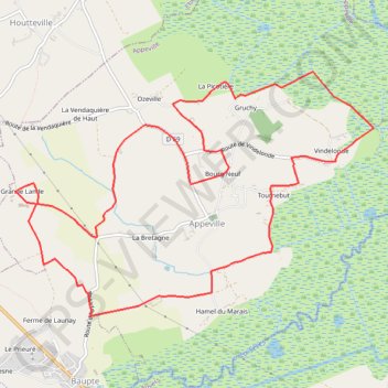 Vtt marche 12 km GPS track, route, trail