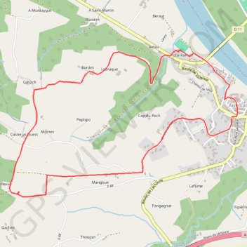 Circuit du Moulin - Auvillar-les-Peyrères GPS track, route, trail