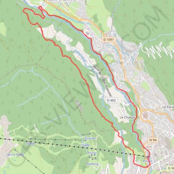 Canaux de la Guisane GPS track, route, trail