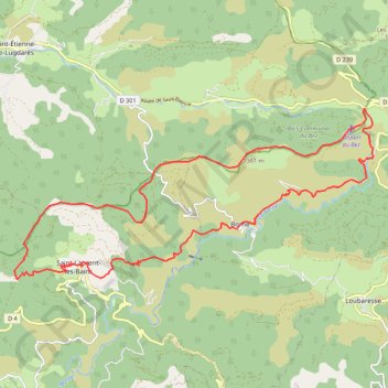 Saint Laurent - Le Bez GPS track, route, trail
