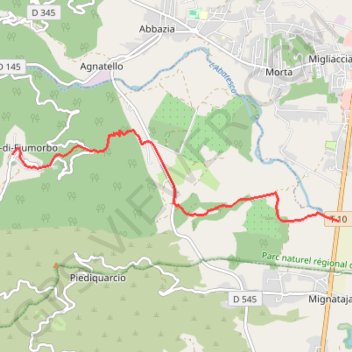 Mare a Mare Centre - de Ghisonaccia à Serra di Fiumorbu GPS track, route, trail