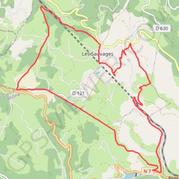 Tarare - les Sauvages GPS track, route, trail
