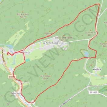 Autour d'Eguelshardt GPS track, route, trail