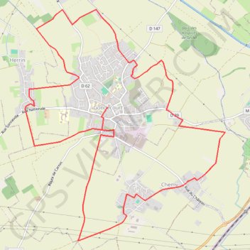 Circuit des 11 clochers (Gondecourt) GPS track, route, trail