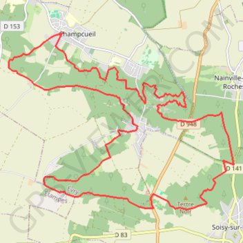 Champcueil - la Padole GPS track, route, trail