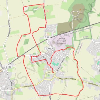 Circuit des 3 clochers - Hornaing GPS track, route, trail
