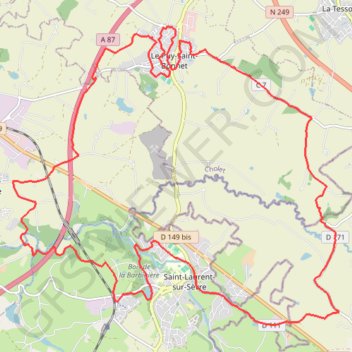 Boucle VTT Le Puy-Saint-Bonnet - Saint-Laurent-sur-Sèvre GPS track, route, trail