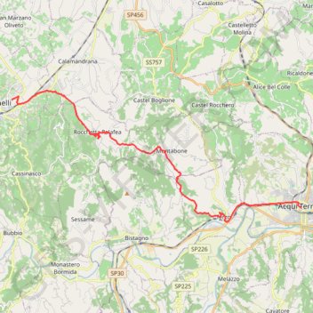 D'Acqui Terme à Canelli GPS track, route, trail