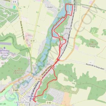 Rando du La Ferté-Alais GPS track, route, trail