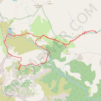 Etang de Gialicatapiano depuis le Verghello GPS track, route, trail