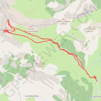 Pointe Sud de la Vénasque GPS track, route, trail