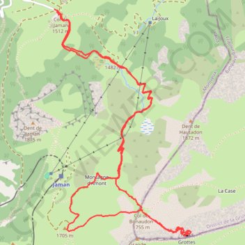 Grottes de Naye GPS track, route, trail