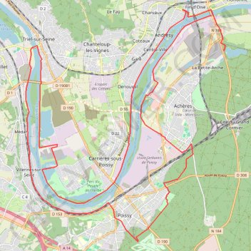Conflans - Triel - Seine GPS track, route, trail