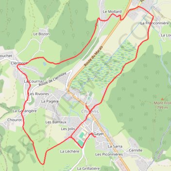 Pays Voironnais - Circuit du Marais de Chirens GPS track, route, trail