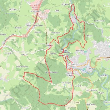 Le Velay des 3 Rivières - Le Bois des Dames La-Séauve-sur-Semène GPS track, route, trail
