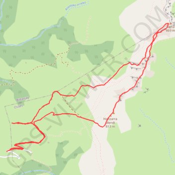 Laina et Haltzamendi en circuit depuis Harberga (Bidarray) GPS track, route, trail