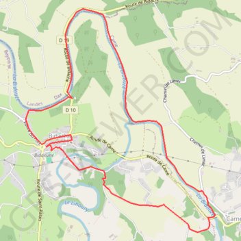 Châteaux et Bidouze à Bidache GPS track, route, trail