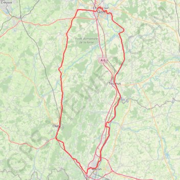 Tour de Bourgogne du Sud GPS track, route, trail