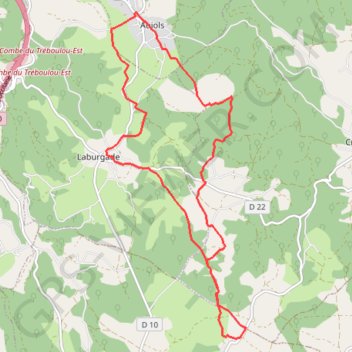 Balade coup de coeur du gîte de Poudally GPS track, route, trail