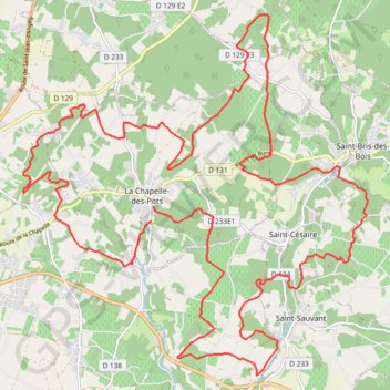 Chapelle des pots 37km GPS track, route, trail