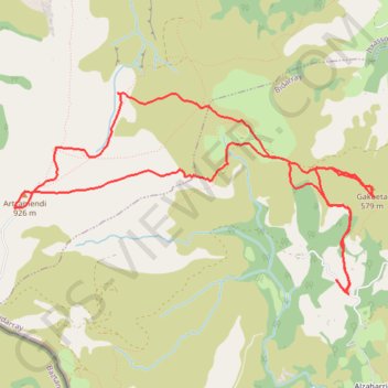 Gakoeta et Artzamendi en circuit depuis Olhatea GPS track, route, trail