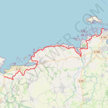 Roscoff - Goulven GPS track, route, trail