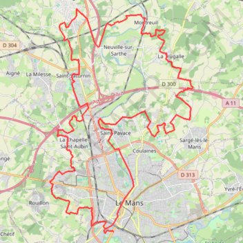 Rouillon - Bazoge - Sarge GPS track, route, trail