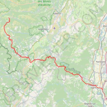 Loubaresse - Mondragon GPS track, route, trail