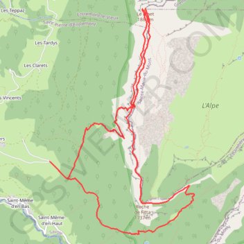 Le Pinet - Sangle de Fouda Blanc GPS track, route, trail