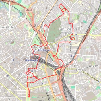 Lille et ses jardins GPS track, route, trail