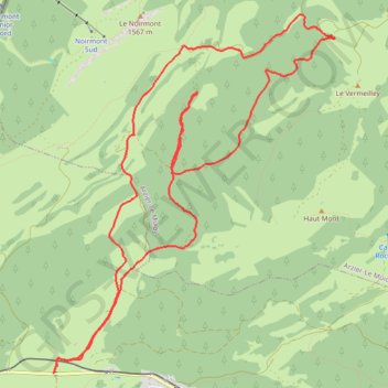 Col de la Givrine - Cabane du Carroz GPS track, route, trail