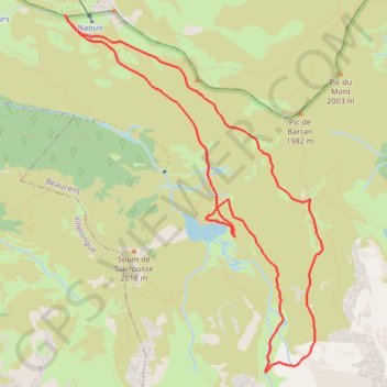 Lac d'Isaby GPS track, route, trail